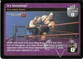 Our 4,000 square foot store is set up similar to an antique mall and features a. It S Showtime Wwe Raw Deal Singles Survivor Series 2 Velacards