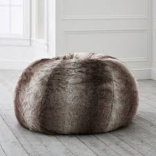 The fluffy variant has an upholstery of wool or vintage leather and the slim version the mammoth chair is a modern winged armchair, with the seat and back formed via compression moulding. Gray Ombre Faux Fur Bean Bag Chair Pottery Barn Teen