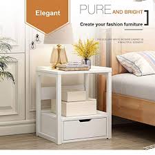 C Easy 2 Tier Modern Nightstand With Drawer Industrial Small End Table Organizer Best Offer Furniturev Com In 2020 Bedroom Night Stands Locker Bedroom Small End Tables