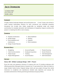 Landscaping Resume Example Landscape Design Business