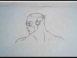 Use the initial line as a guide to draw the lower part of the flash's face. Face Drawing Flash Ep 45 Youtube