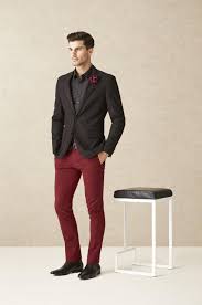 Black And Red Jeans Men Lookbook Blazer Outfits Men Pants Outfit Men Burgundy Pants Men