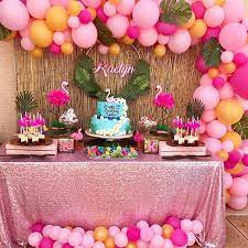 What kind of balloons for a tropical party? Hawaiian Aloha Party Decorations Honeycomb Flamingo Luau Party Favors Tropical Theme Summer Beach Pool Party Suppliers Toys Games Party Favors