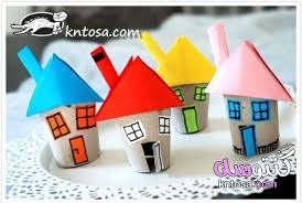 خطوات عمل بيت من الكرتون بالصور Toilet Paper Roll Toilet Paper Roll Art Paper Roll Crafts