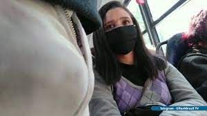 Woman looking bulge flash in bus - ThisVid.com на русском