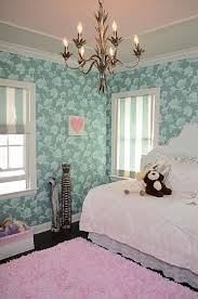 You need as much free space as possible when planning your child's room. Kids Bedroom With Blue Floral Wallpaper Contemporary Girl S Room