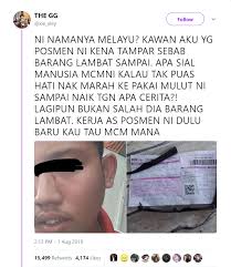 Just make sure barang muat dan tak melebihi had daripada yang ditetapkan. Barang Lambat Sampai 2 Hari Posmen Ditampar Pelanggan Hingga Luka Dan Patah Cermin Mata