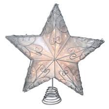 Of course, if you are all about the glam, the wide selection of silver, gold, and crystal christmas tree decorations offered by wayfair. Kurt S Adler 14 Gray Lighted Scrollwork Star Christmas Tree Topper Clear Lights Target