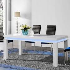 Lenovo Dining Table In White High Gloss With Led Lights White Gloss Furniture Dining Table Living Room Table