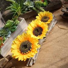 Artificial Sunflower Heads For Diy Wedding Party Decoration Wedding Party Decorations Garden Party Wedding Wedding Crafts