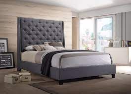 Glory furniture suffolk velvet upholstered full bed in pink. Chantilly Grey Upholstered Bed Urban Furniture Outlet