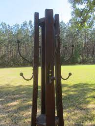 Antique Hat Rack Umbrella Stand Vintage Coat Rack Furniture Brass Hat Hook Hall Tree Farmhouse Rustic Tripod Hat Rack Vintage Coat Rack Umbrella Stand Antique Hats