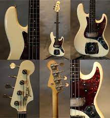 1963 Fender Jazz Bass In Ow And Matching Head Guitar Fender Bass Vintage Bass Guitars