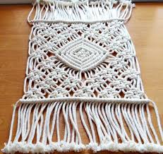Macrame Runner Macrame Tablecloth Macrame Coffee Table Runner Etsy Macrame Runner Coffee Table Runner Modern Macrame