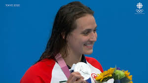 Did you miss Kylie Masse winning a silver medal in the 200m backstroke race  at the Tokyo Olympics? , Relive the moment and read the full recap:  www.cbc.ca/1.6124997 🥈🇨🇦