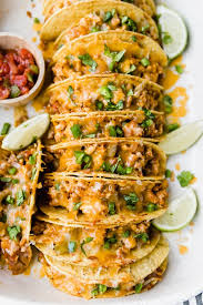 Baked Chicken Tacos Make The Perfect Homemade Meal That Is Easy To Throw Together Any Night Of The Week Baked Chicken Tacos Homemade Recipes Chicken Tacos Easy