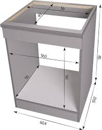 Il se caractérise donc par sa taille standard. Meuble Bas De Cuisine 60 Cm Gris Argent Pour Plaque Et Four Brandy Best