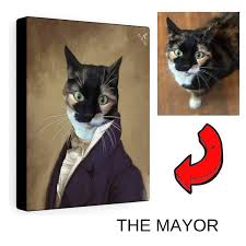 We will turn your idea into a unique hand painted masterpiece. Male Royal Portrait Custom Your Pet Canvas Art Art Your Cat