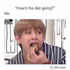 Me What Diet Stuffing Face With Pasta And Pizza Cause That What My Good Intake Consists Of Looseweight Bts Memes Bts Memes Hilarious Bts Funny
