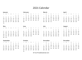 This calendar is helpful for those who make annual plans like in school, colleges, yearly submission of. 2021 Yearly Calendar