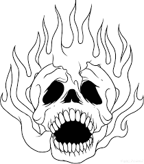 All rights belong to their respective owners. Online Coloring Pages Coloring Page Skull Covered In Flames Skull Download Print Coloring Page