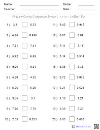 Grd 8 , pst decimal by apurva. Decimals Worksheets Dynamically Created Decimal Worksheets