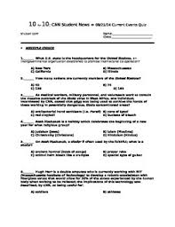 Each day, students chose a story that resonates with them and provide two details from the story. The Daily 10 For 10 Cnn Student News Current Events Quiz Questions Handout