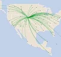 Frontier Airlines route map