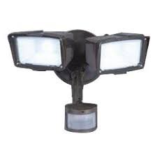Cooper Lighting Mst18920 180 Degree 2 Head Motion Activated Led Flood Light 120 Volt Bronze All Pro Motion Sensor Lighting Outdoor Fixtures Lighting