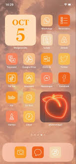 60 Peach Orange Tones App Icons Aesthetic Ios 14 App Icons Etsy In 2020 App Icon Peach App Homescreen Layout