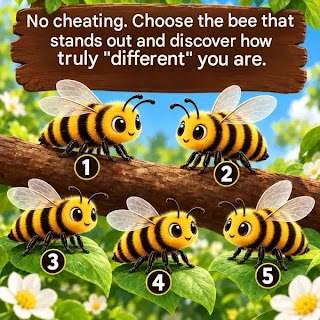 Can you spot the different bee?