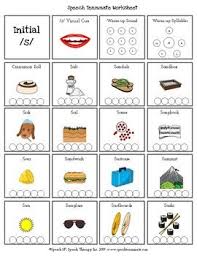 Articulation Worksheet With Words To Help A Child Say The S Initial Sound Articulation Worksheets Initial Sounds Initials