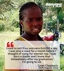 I used to sell fries and earn Ksh200 a day