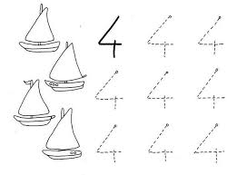 Number Four 4 Coloring And Tracing Worksheets 4 Numbers Preschool Tracing Worksheets Color Worksheets