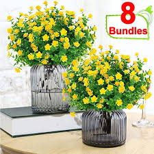 This faux plant is pretty close to the original picture in the listing. Buy Igeekid Artificial Flowers 8 Bundles Outdoor Uv Resistant Plants Shrubs Faux Plastic Leaves Fake Bushes Greenery Artificial Fake Flowers Online In Nigeria B07rg4dfz8
