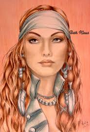 Leandra ” by Monja Mitchell Gates , from Etsy Colorist: Beth Fowler Klaus  Medium: Caran d'ache Luminance Pencils