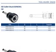 OZ Collet Chuck DIN6391 MTA2-OZ25-70~(MTB5-OZ32-80) | Big ...