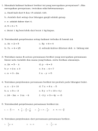 Penjelajah gua bawah tanah dua. Latihan Soal Plsv Kelas 7