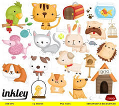 Home Pet Animal Clipart Dog And Cat Clip Art Cute Animal Etsy Cute Animal Clipart Animal Clipart Free Animal Clipart
