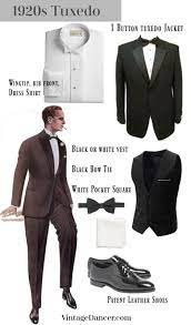 The 1920s gangster wearing a black pinstripe suit was one perpetuated by hollywood in the 1940s and 1950s. 1920s Men S Evening Wear History Tuxedos To Tailcoats