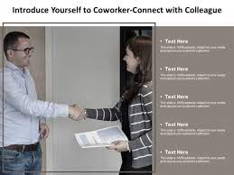 How frequently are year 1 teachers being observed and receiving feedback from their mentors? Introduce Yourself To Coworker Connect With Colleague Ppt Powerpoint Presentation Summary Slide Powerpoint Templates
