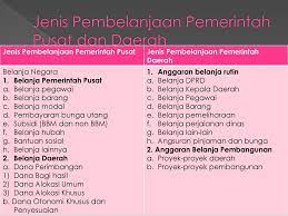Menurut jenisnya, belanja pemerintah pusat terdiri dari 11. Sumber Sumber Pengeluaran Dan Penerimaan Pemerintah Pusat Dan Daerah Ppt Download