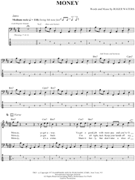Musicnotes features the world's largest online digital sheet music catalogue with over 400,000 arrangements available to print and play instantly. Pink Floyd Money Bass Tab In B Minor Download Print Sku Mn0049510
