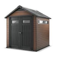 Keter Artisan 9 Ft W X 7 5 Ft D Plastic Storage Shed Wayfair Plastic Storage Sheds Plastic Sheds Outdoor Storage Sheds