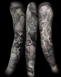 Full Sleeve Tattoo Of Skull Design Of Tattoos Sleeve Tattoos Full Sleeve Tattoos Skull Sleeve Tattoos