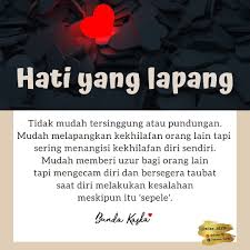 Miliki Hati Lapang Yang Tidak Mudah Tersinggung Penyebarkebaikan Kutipan Puisi Ketenangan