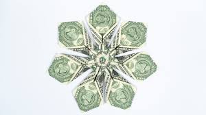 Now make a knot near one end of the strip, as shown in the next. Money Origami Star Making An Origami Christmas Star With Dollars Youtube