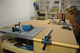 No Clash Miter Saw Installed To Table Saw Outfeed Table All In One Workbench Part 3 Woodwork Junkie Miter Saw Bench Workbench Plans Diy Miter Saw
