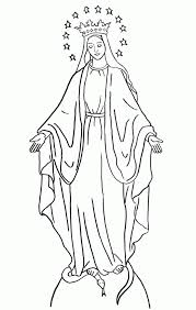 En el estado es la patrona de los pescadores, los camarones y los marinos; Dibujos De La Virgen Para Colorear Colorear Imagenes