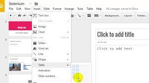 Google slides are a free serv i ce for presenting your ideas in the form of presentations to inserting media files and tables may not always be as difficult as working with the text on a slide. How To Insert Table In Google Slides Youtube
